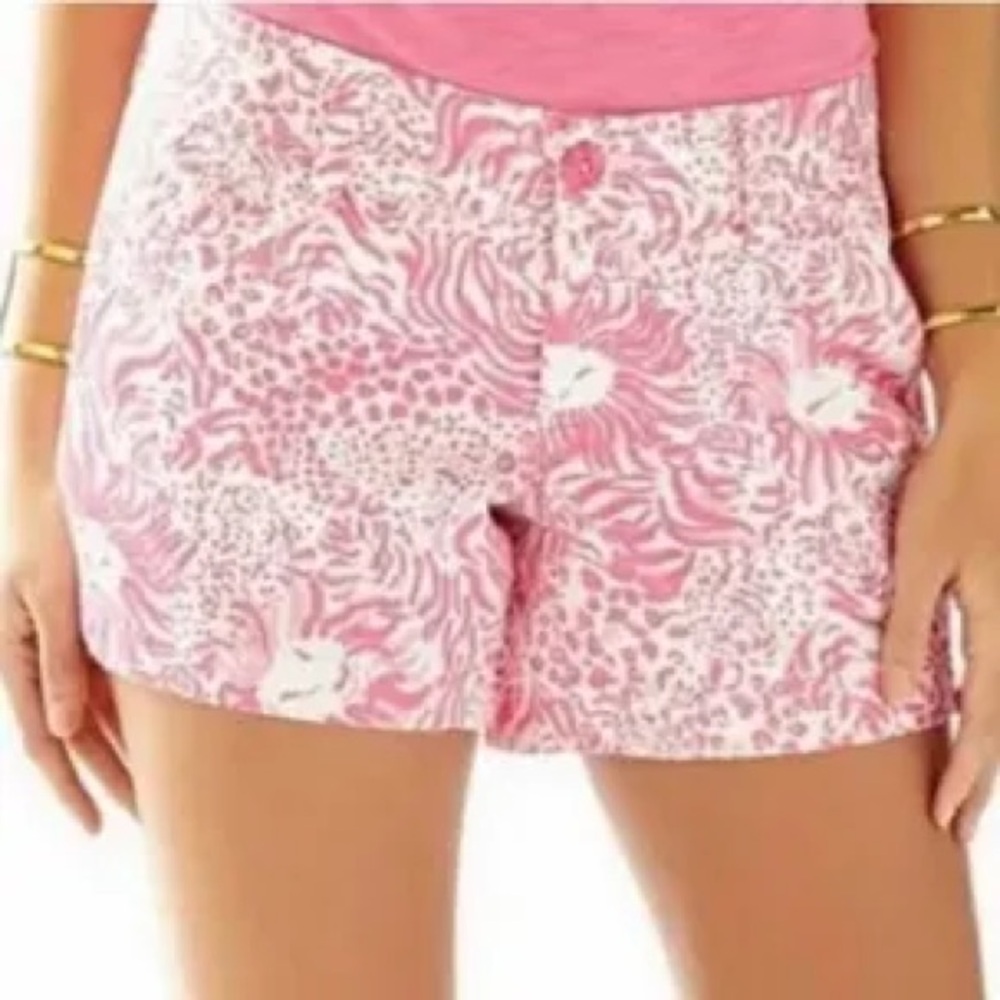 Lilly Pulitzer Callahan Shorts Get Spotted Pink Lion Shorts